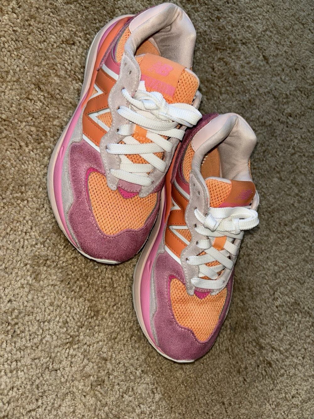 NB 5740 Pink Sz 6-6.5 EU 37 New Balance Sherbet Orange Coral Feminine Barbiecore